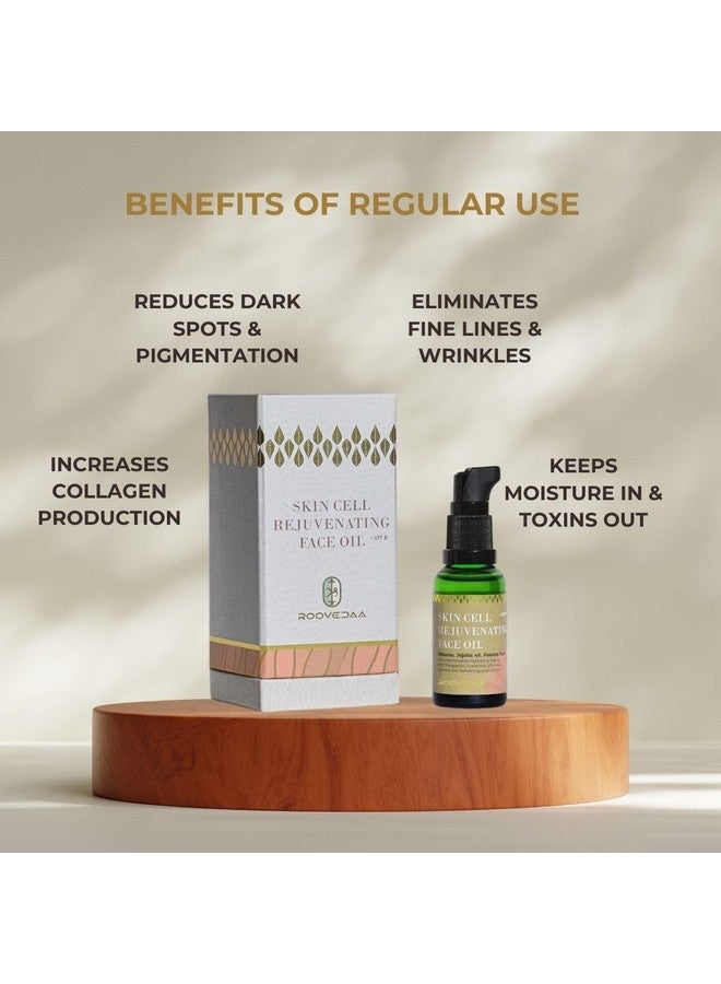 Roovedaa Face Oil For Skin Cell Rejuvenation | Natural Essential Oils Blend with Jojoba, Babassu & Passion Fruit | Anti-Aging, Moisturizing & Collagen Boosting | Enhances Skin Texture & Glow - 30ml - Image 2
