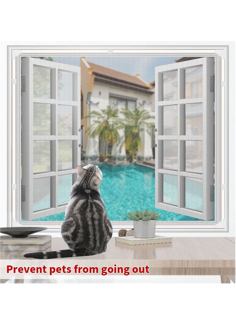 Y&D - Adjustable Magnetic Window Screen, DIY Fly Screen Max 39.4” x 47.3”Fits Any Smaller Size Easy Installation Keep Bugs/Flys/Mosquitoes Out - Image 1