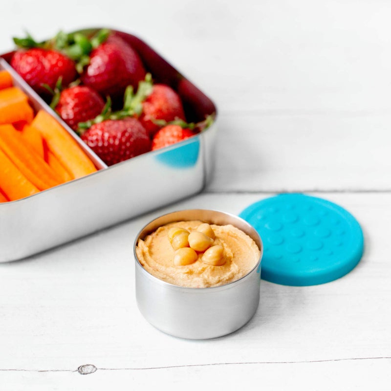 LunchBots 2.5 oz Leak Proof Snack and Side Dish Containers - Spill Proof in Bags and Bento Boxes - Food-Grade Stainless Steel With Silicone Lids - Set of 2 (Green) - Image 5