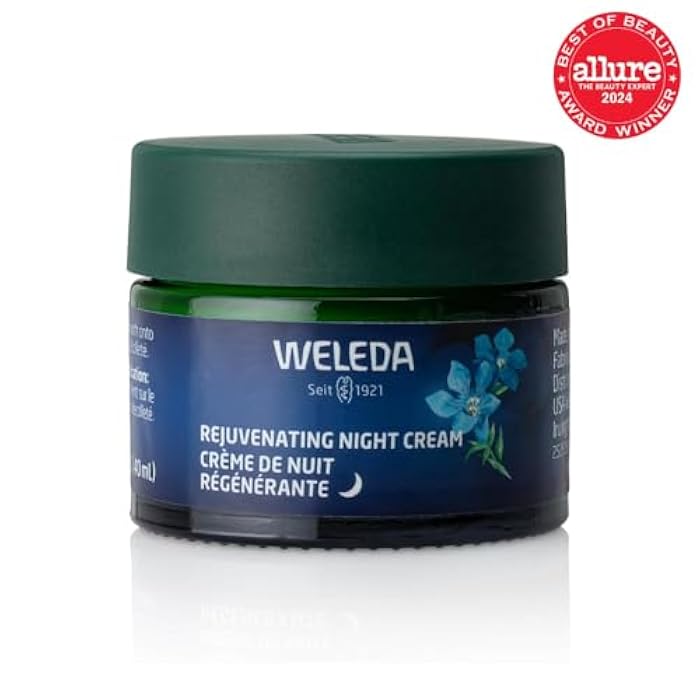 Weleda Face Care Rejuvenating Night Cream, Plant Rich Moisturizer with Blue Gentian and Edelweiss - Image 2