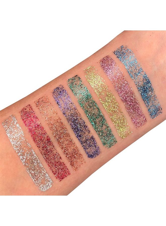 Holographic Glitter Lipstick by Moon Glitter - 0.17oz - Red