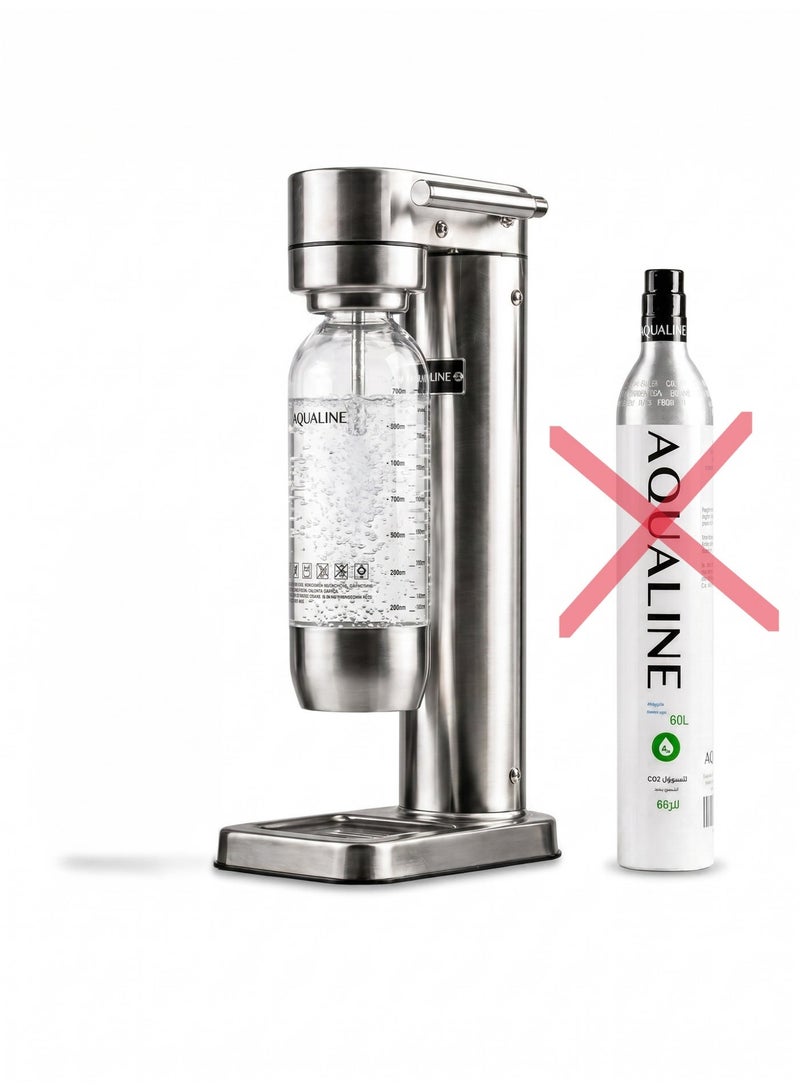 AQUALINE AQUA ONE SS  Soda Maker | Sparkling Water Maker | Standard Kit | CO₂ Cylinder Not Included | Stainless Steel - Image 2