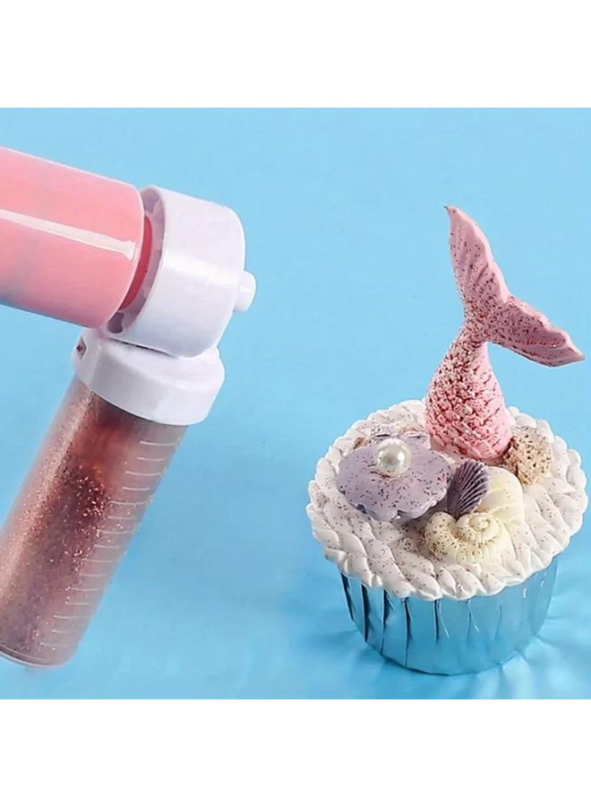 Pink Manual Spray Gun Set 5Pcs Cake Coloring Duster Baking Tool - Image 4