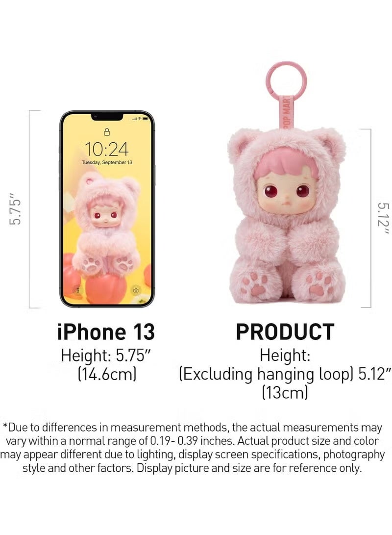 HACIPUPU Gummy Bear Series Vinyl Plush Pendant Keychain – Cute Pink Bear Stuffed Animal Doll Bag Charm | Soft Fluffy Action Figure Keyring for Backpack | Kawaii Collectible Gift for Girls Boys Birthday - Image 2
