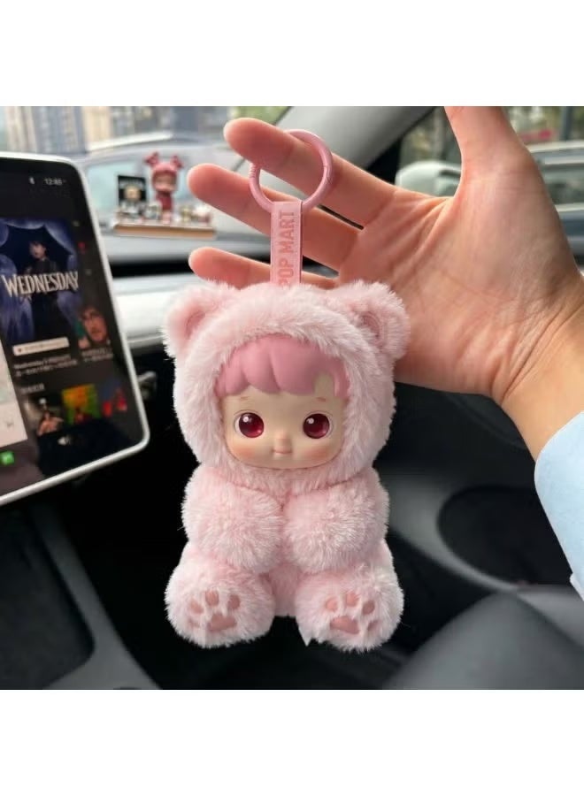 HACIPUPU Gummy Bear Series Vinyl Plush Pendant Keychain – Cute Pink Bear Stuffed Animal Doll Bag Charm | Soft Fluffy Action Figure Keyring for Backpack | Kawaii Collectible Gift for Girls Boys Birthday - Image 3
