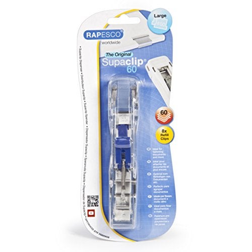 Rapesco Supaclip 60 Dispenser with 8 Clips - Image 1