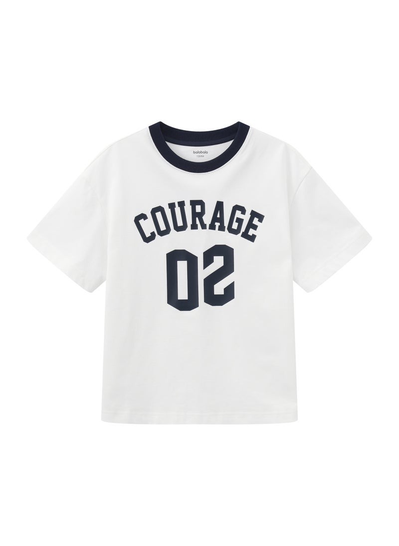 Balabala Kids Unisex Round neck short-sleeved T-shirt - Image 1