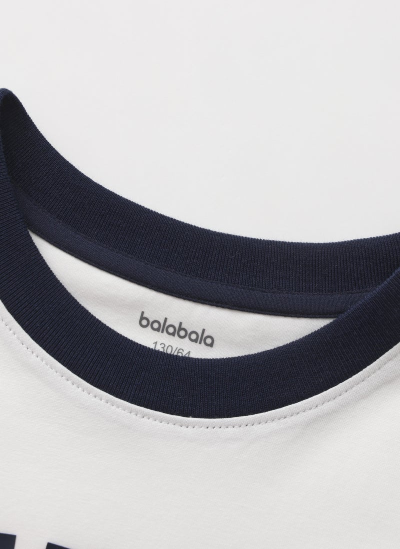 Balabala Kids Unisex Round neck short-sleeved T-shirt - Image 3