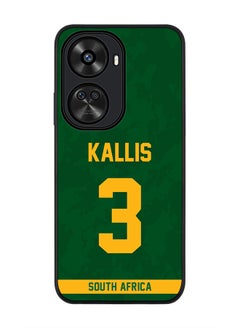 Stylizedd Rugged Black edge case for Huawei nova 12 SE / Huawei nova 11 SE 4G, Slim fit Flexible Thin Cover - Team South Africa Jacques Kallis, Jersey No 3  - Image 1