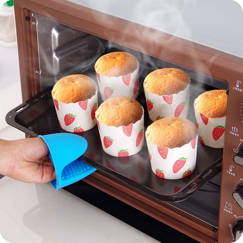 MUGATH Mugath Silicone Pot Holder Heat Resistant and Arm Protection Gloves Cooking Pinch Grips Glove Hand Clip Convenient Pot Holder Kitchen Pot Holder Multi Color Set of 21Pair  - Image 4