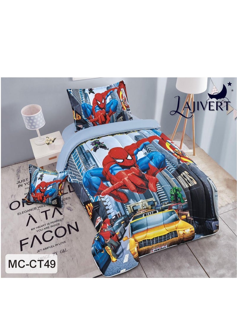 LAJIVERT Comforter set for children's summer bed, heavy filling, excellent soft texture, 4 pieces 