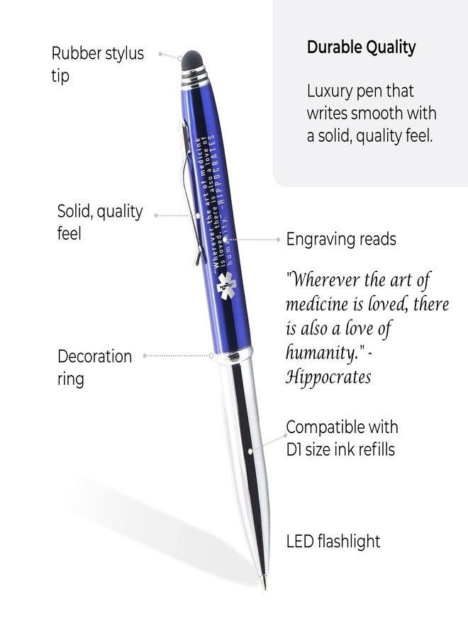 Inkstone Medical Gift Penlight for Doctors, Nurses, Medical Assistants, and Students with Hippocrates Quote - Pen with Flashlight and Stylus for Medical School Gift, Nurse Appreciation Gift, Nurses Week - Image 2