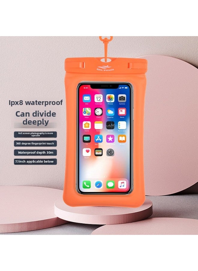 Generic Mobile Phone Waterproof Bag Airbag Touch Screen Swimming Special 7-inch Self-sealing Bag Takeaway Waterproof Mobile Phone Case Inflatable-Color:Sky Blue 】  - Image 4