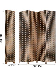 Silver Sea Silver Sea Foldable Movable Stretch Room Divider, [200 x 180cm] Fully Hand-woven Entrance Partition, Suitable for Office, Bedroom, Living Room, Hotel Room Wall,  - Image 3