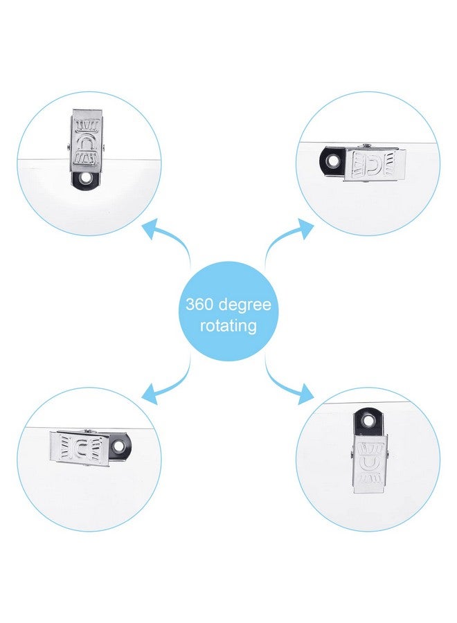 Eaasty 100 Pcs Clear Badge Holder Clip Name Tags Horizontal Pvc Id Holders For Badges Name Badges With Clips (2.25 X 3.5 Inch) - Image 3