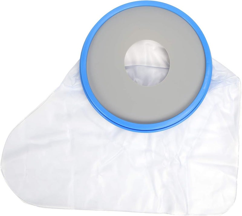 Blue PP Adult Foot Cast Cover, Bath Protector with Silicone for Shower and Bath, 29 cm Height Protection for Leg and Foot - Image 1