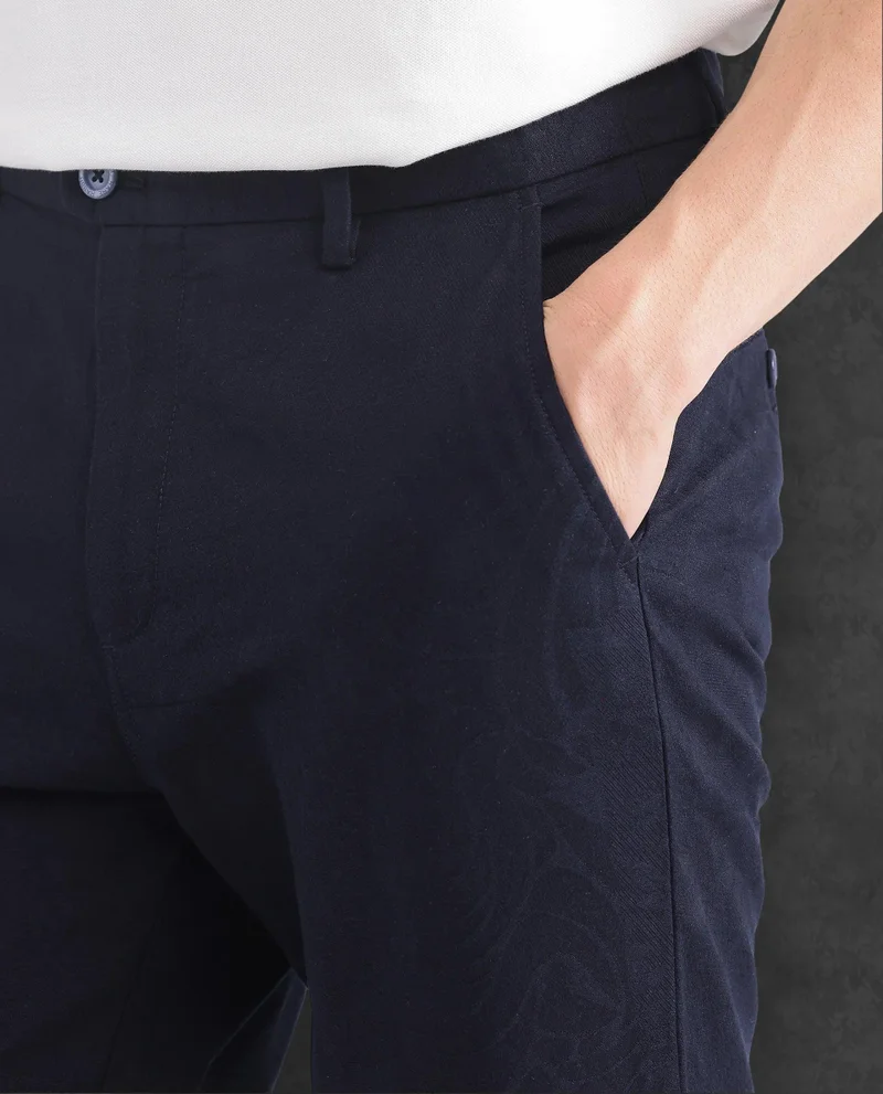 Rare Rabbit Men's Jacquard Trouser