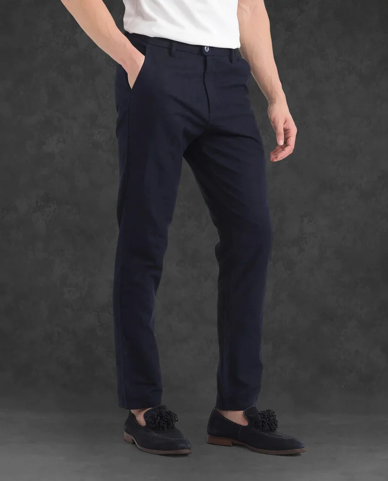 Rare Rabbit Men's Jacquard Trouser