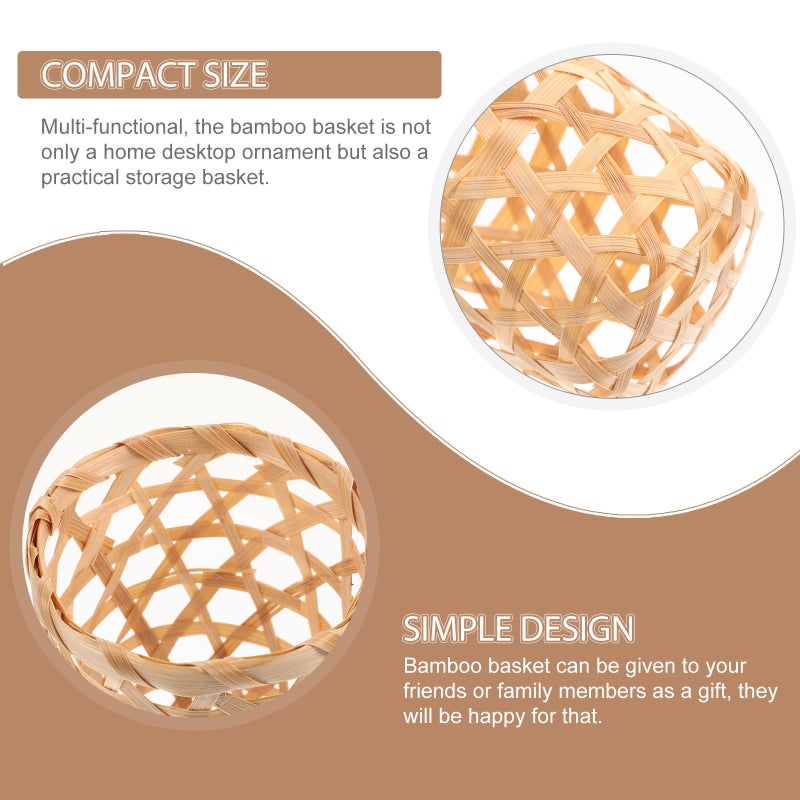4Pcs Woven Basket Household Sundries Storage Basket Storage Basket - Image 5