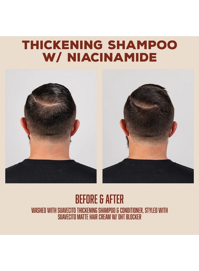 SUAVECITO Hair Thickening Shampoo With Niacinamide For Thinning Hair Vitamin B3 Shampoo Repairs Damaged Hair Improves Health And Fights Hair Loss - Image 5
