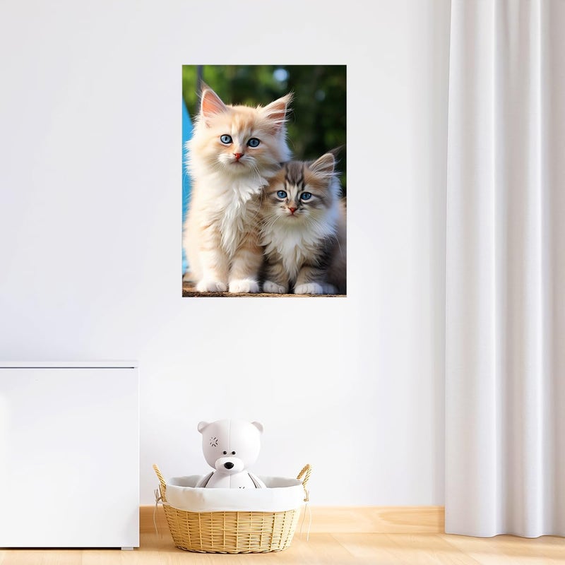 Cat Wall Sticker - Kitty cat Wall Poster Sticker - White cat Wall Sticker - Kitty cat Wall Sticker - Pet Lover - starxdecals  - Image 2