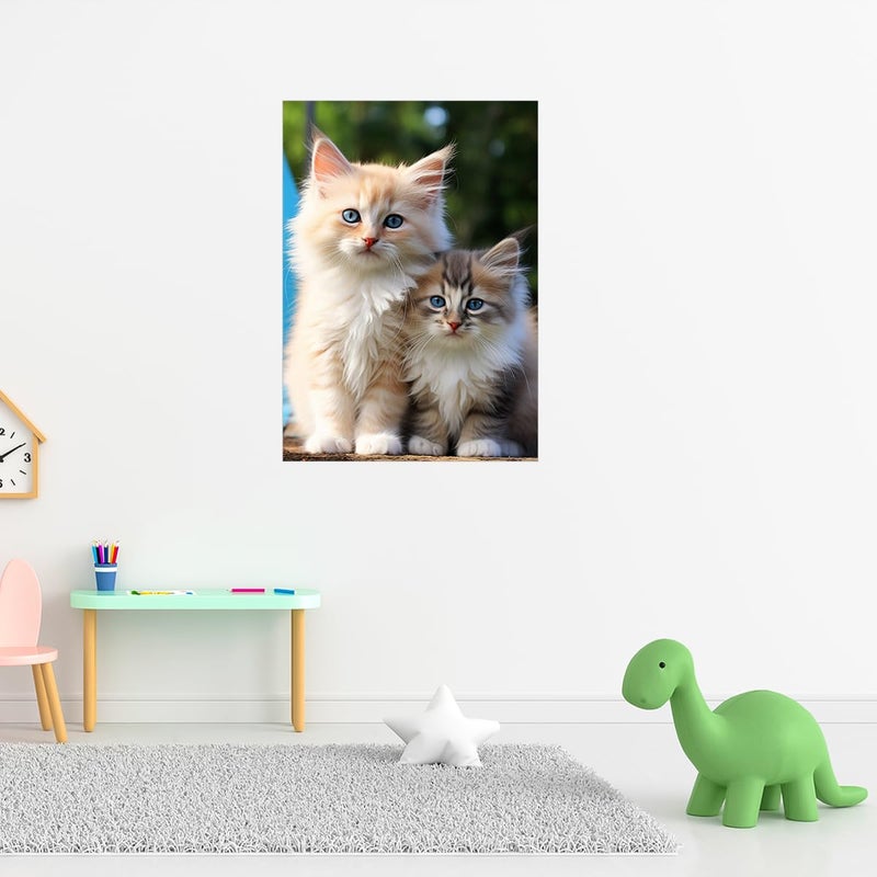 Cat Wall Sticker - Kitty cat Wall Poster Sticker - White cat Wall Sticker - Kitty cat Wall Sticker - Pet Lover - starxdecals  - Image 4