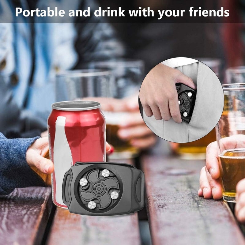 RAMPKD Can Opener Kitchen Bar Stool Drink Opener Topless Can Beer Bottle Opener Multicolor Plastic Steel Rotary can Opener 1Pcs - Image 5