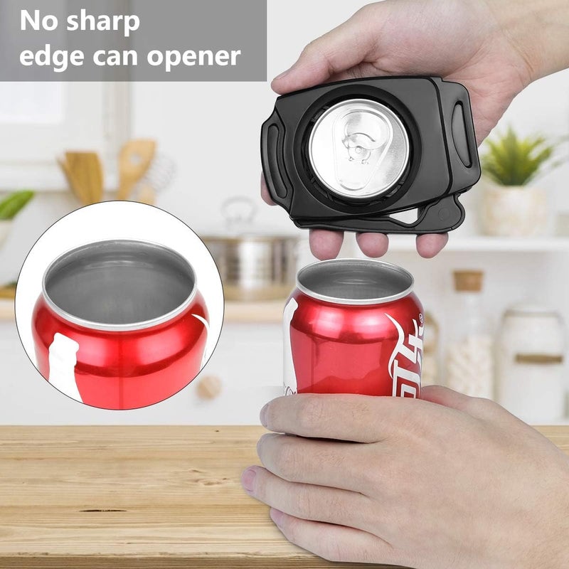 RAMPKD Can Opener Kitchen Bar Stool Drink Opener Topless Can Beer Bottle Opener Multicolor Plastic Steel Rotary can Opener 1Pcs - Image 2
