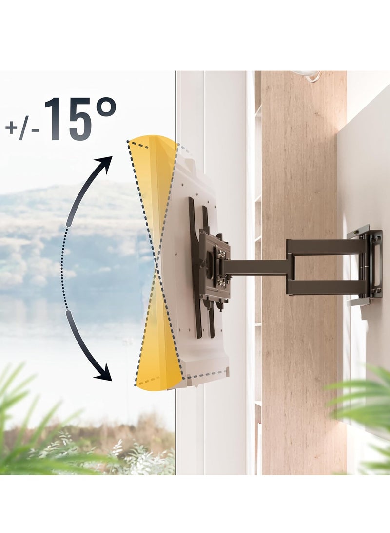 حامل تلفزيون يثبت على الحائط قابل للامالة مقاس 40-70 بوصة من ريكو، حامل تلفزيون عالمي يثبت على الحائط للتلفزيون بمقاس 65 بوصة وبوزن حتى 95 كجم بحد اقصى فيسا 600 × 400 ملم - Image 4