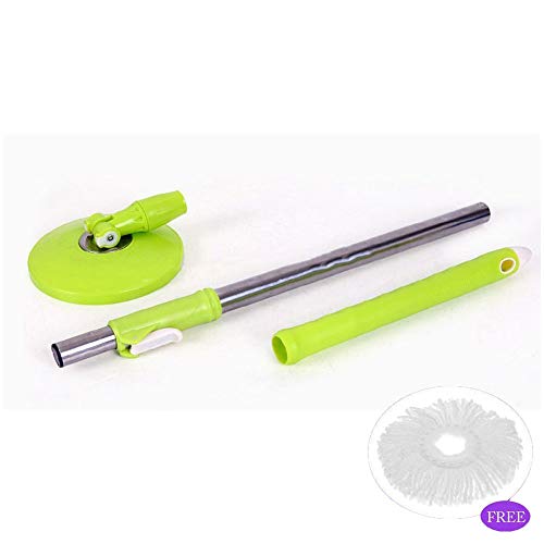MLD Home 360 Degree Plastic Rotating Magic Cleaning Mop Head, Stick with Refill, Medium, Multicolour - Image 1