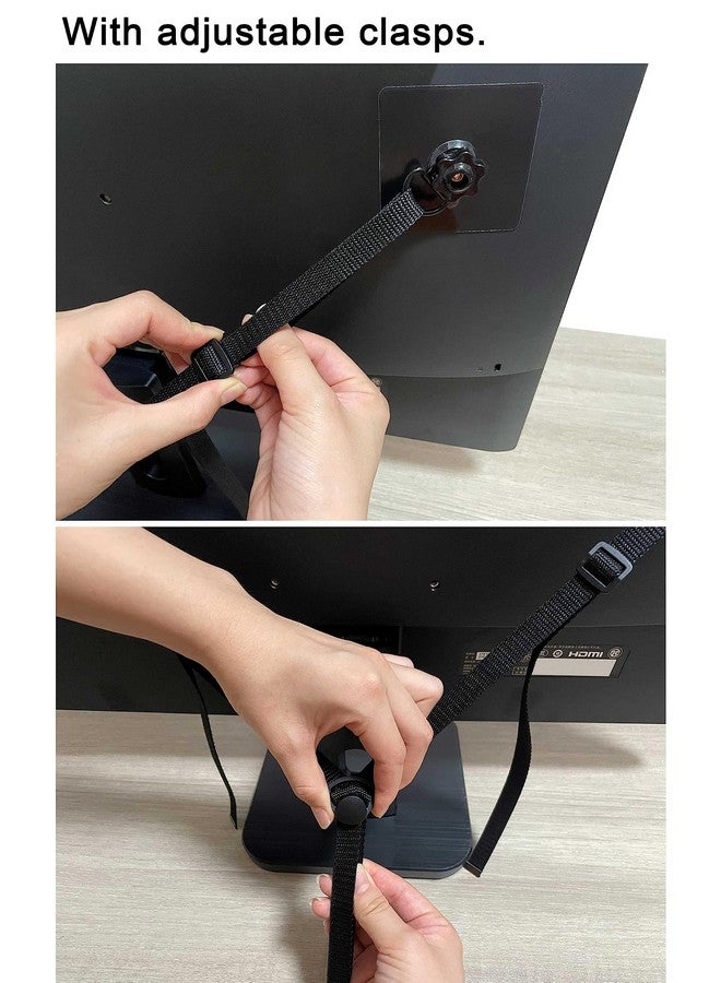 xicveiuz 3 Pack No-Drill Flat Screen TV Safety Straps, Adjustable Anti-Tip Furniture Anchor Kit for Baby Proofing - Image 3