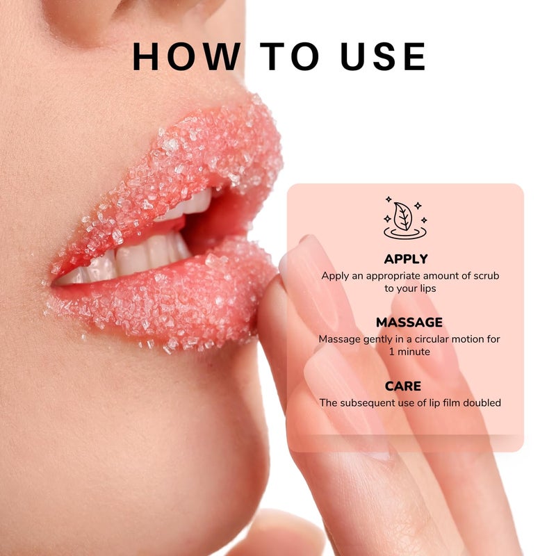 benatu Lip Mask & Scrub Set(Honey + Milk Protein + Oat), Overnight Moisturizer for Cracked & Dry Lips Care, Hydrating Plumper Kit, Sugar Exfoliator Gift for Women - Image 5