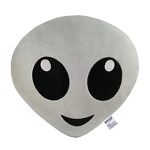 EvZ Emoji Relaxed Face Emoticon Cushion Stuffed Plush Soft Pillow, Official Certified, 32cm Yellow - Image 1