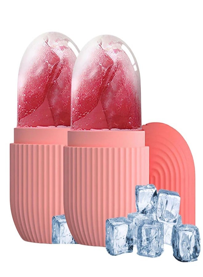 MILANMIS Ice Face Roller Silicone Facial Cube (Pink) - Eye, Neck Massage, Dark Circle Removal, Pore Shrink, Skin Care Tool - (Pack of 1) - Image 1