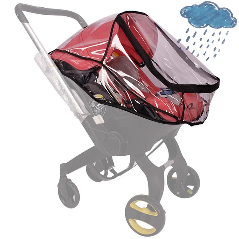ROMIRUS Rain Cover Compatible with Doona Stroller Travel Weather Shield Breathable Baby Stroller Rain Cover - Image 1