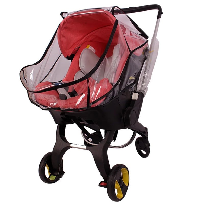 ROMIRUS Rain Cover Compatible with Doona Stroller Travel Weather Shield Breathable Baby Stroller Rain Cover - Image 3
