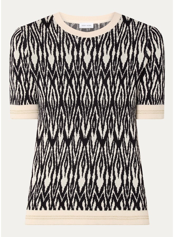 GERRY WEBER 1/2 Sleeve Knitted Printed Pullover  - Image 4