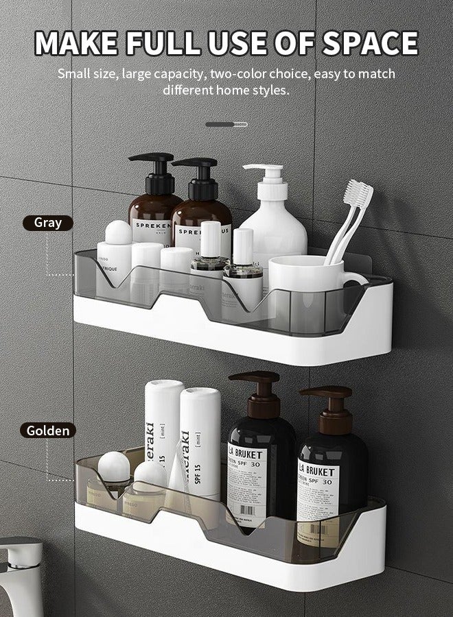 Multi-Function Shower Shelf, Wall-Mounted Bathroom Organizer with Self-Adhesive Tape, No Drilling, Suitable for Home Kitchen, Bathroom and Dormitory Use - Image 2