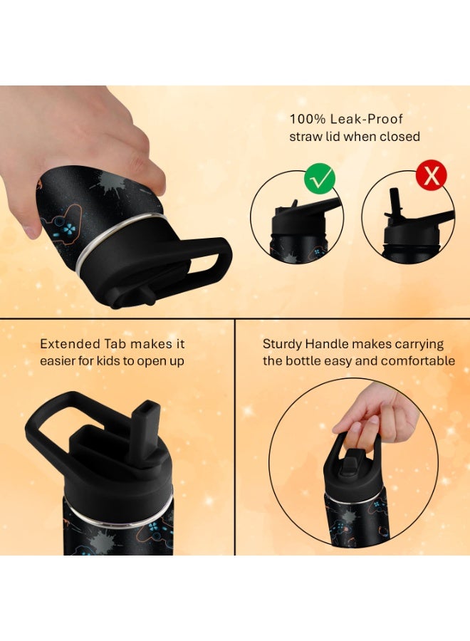 ESSEN Kids Water Bottle Stainless Steel for Boys Playstation – 414 ml - Image 5