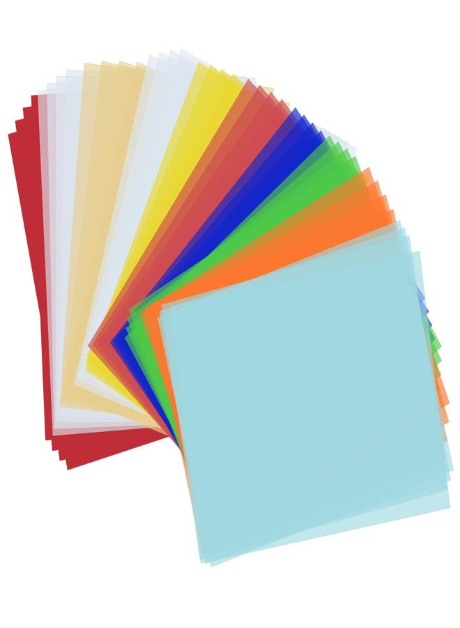 Poualss Colored Vellum Paper 8.5 x 11'' 50 Sheets Transparent Vellum Paper Translucent Printable Tracing Paper for Drafting Ink Jet Laser Printer (Multicolored) - Image 1