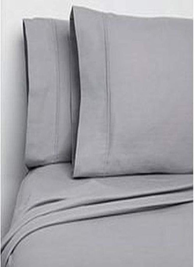 Members Mark Member"s Mark 100% Cotton Flannel Sheet Set King Dark Gray Design - Image 1