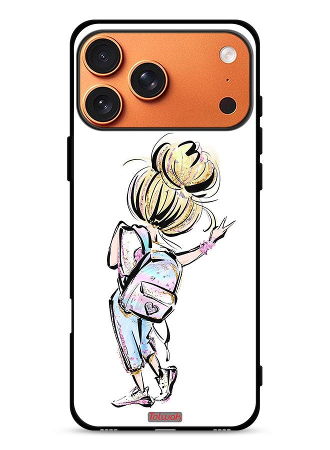 Tolwak Apple iPhone 17 Pro Max Protective Case Cover Back To School Girl Art - Image 1