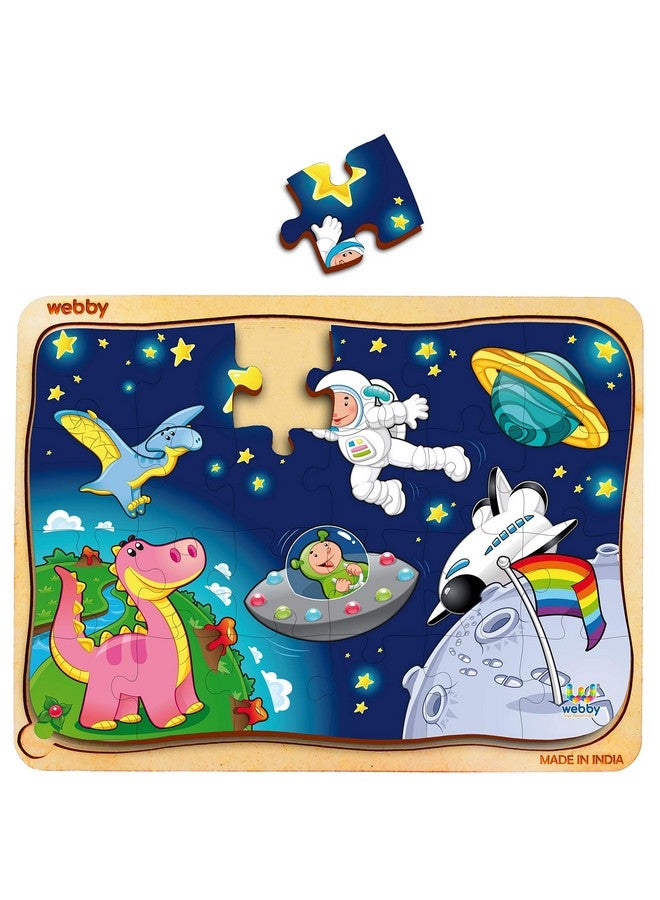 Webby The Man in Space Wooden Jigsaw Puzzle, 24Pcs, Multicolor - Kids - Image 3