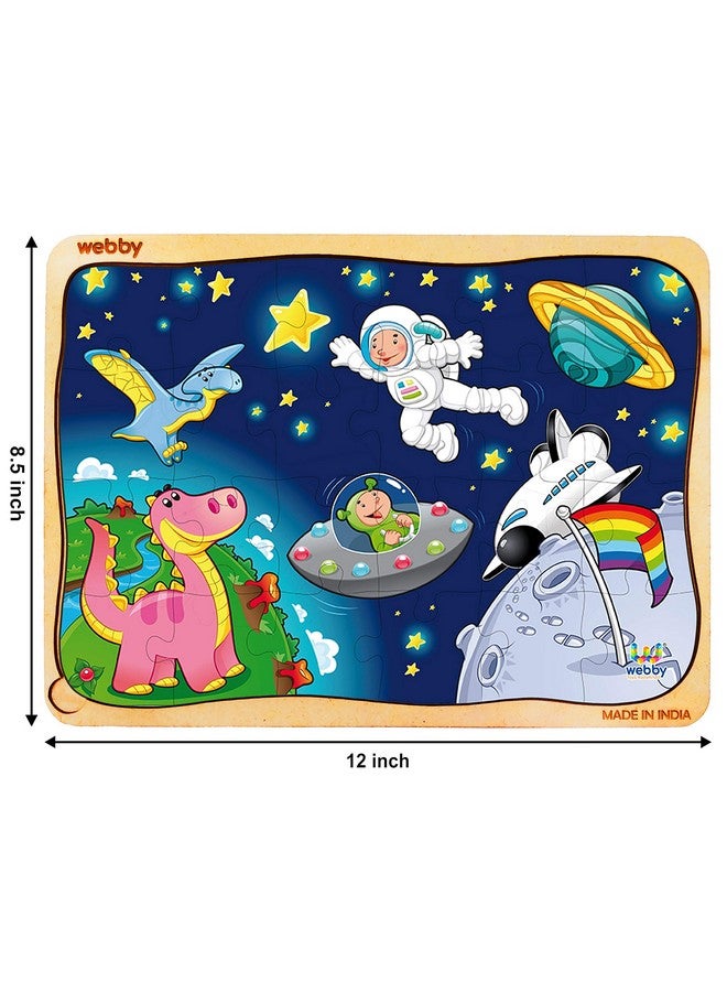 Webby The Man in Space Wooden Jigsaw Puzzle, 24Pcs, Multicolor - Kids - Image 5