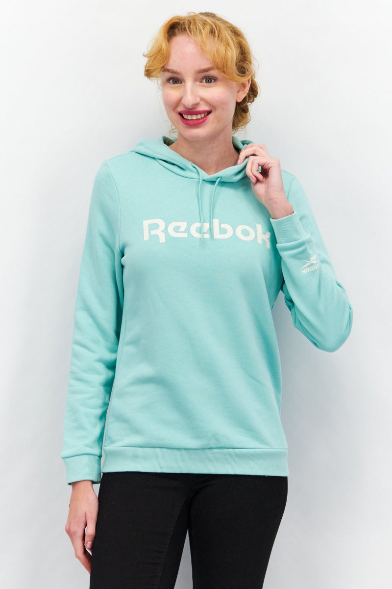 Reebok Women Sportwear Fit Hooded Outdoor Sweatshirt, Mint Green - Image 1