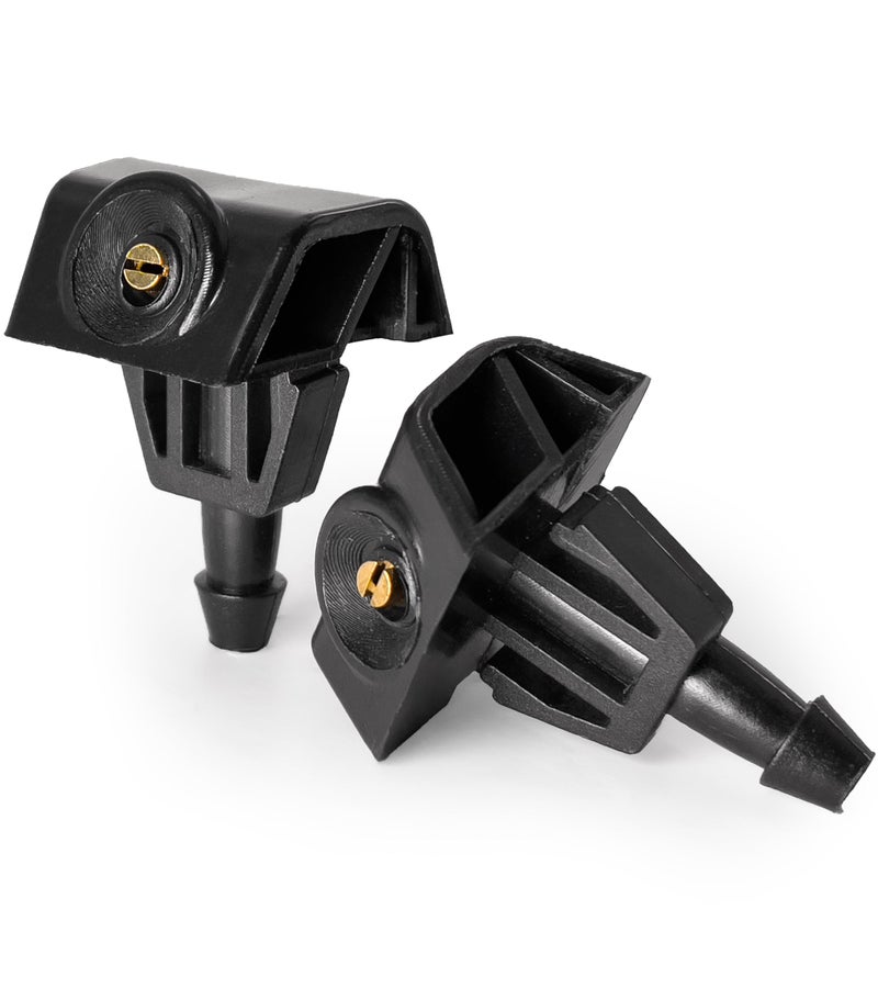 ClickFit Windshield Washer Nozzles compatible with Nissan Rogue 20082021 Murano Z51 20072016 LEAF 20102024 Juke Note Wiper water spray jets replaces 289323JA0A 289314BA0A Adjustable 2pcs