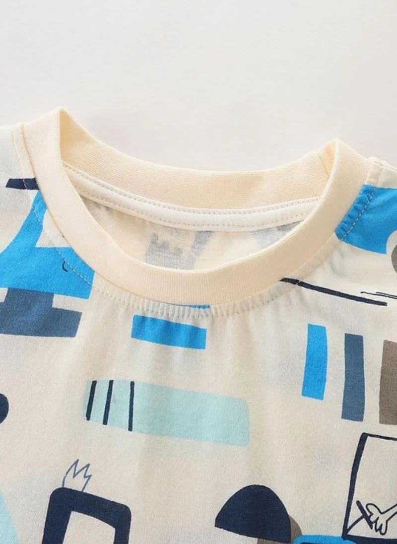 YUNIQEE White Printed Pockets T-shirt