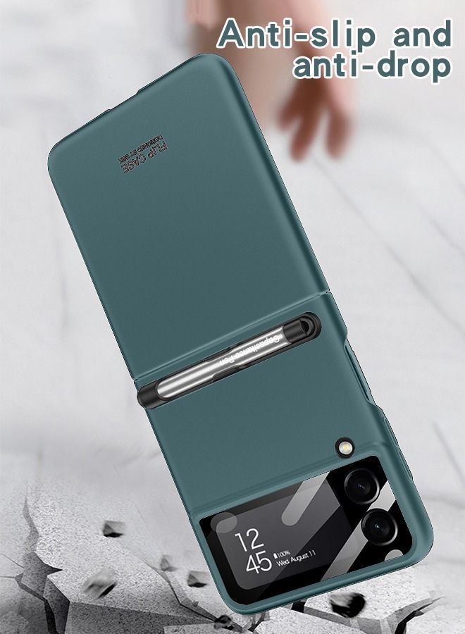 GROIC حافظة لهاتف سامسونج جالاكسي Z فليب 4 مقاس 6.7 بوصة مع حافظة هاتف أنيقة للأعمال، ظهر صلب من البولي كربونات، واقي عدسة كاميرا زجاجي رفيع للغاية، غطاء مقاوم للصدمات لهاتف سامسونج Z فليب 4 - Image 3