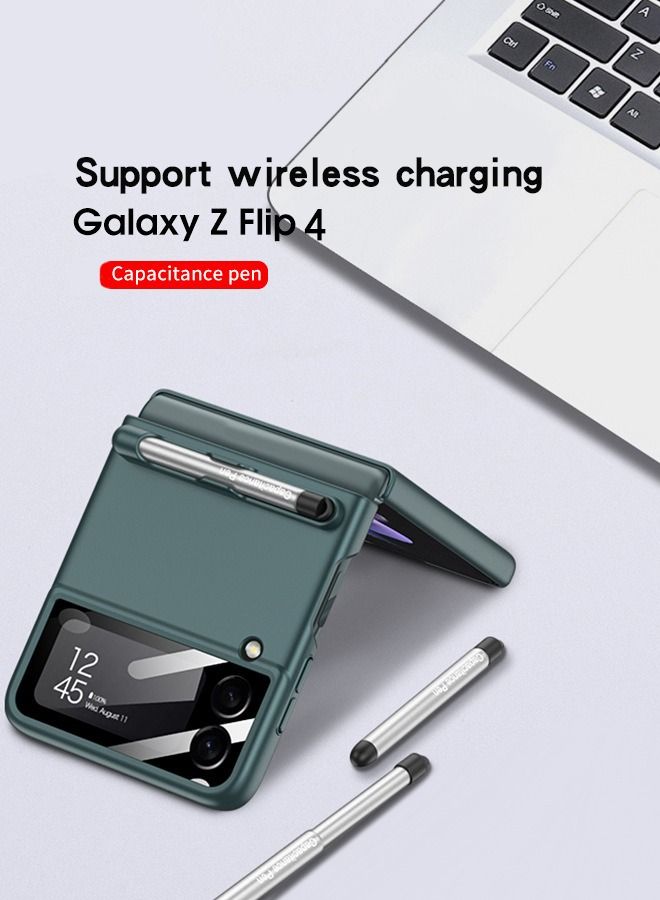 GROIC حافظة لهاتف سامسونج جالاكسي Z فليب 4 مقاس 6.7 بوصة مع حافظة هاتف أنيقة للأعمال، ظهر صلب من البولي كربونات، واقي عدسة كاميرا زجاجي رفيع للغاية، غطاء مقاوم للصدمات لهاتف سامسونج Z فليب 4 - Image 2