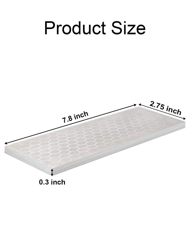 S SATC Diamond Sharpening Stone 2 Side Grit 400/1000 Diamond Plate Honing Stone 8-inch Hone Sharpener White - Image 2